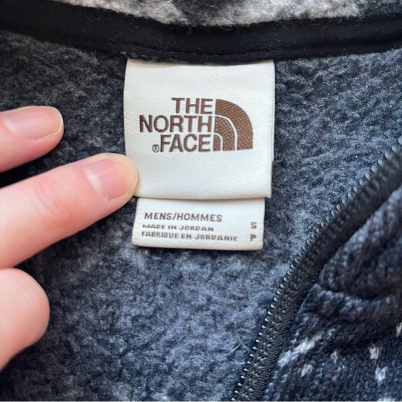 The North Face Fleece Zip Men’s Jacket Black Gray Size Small - Picture 4 of 7